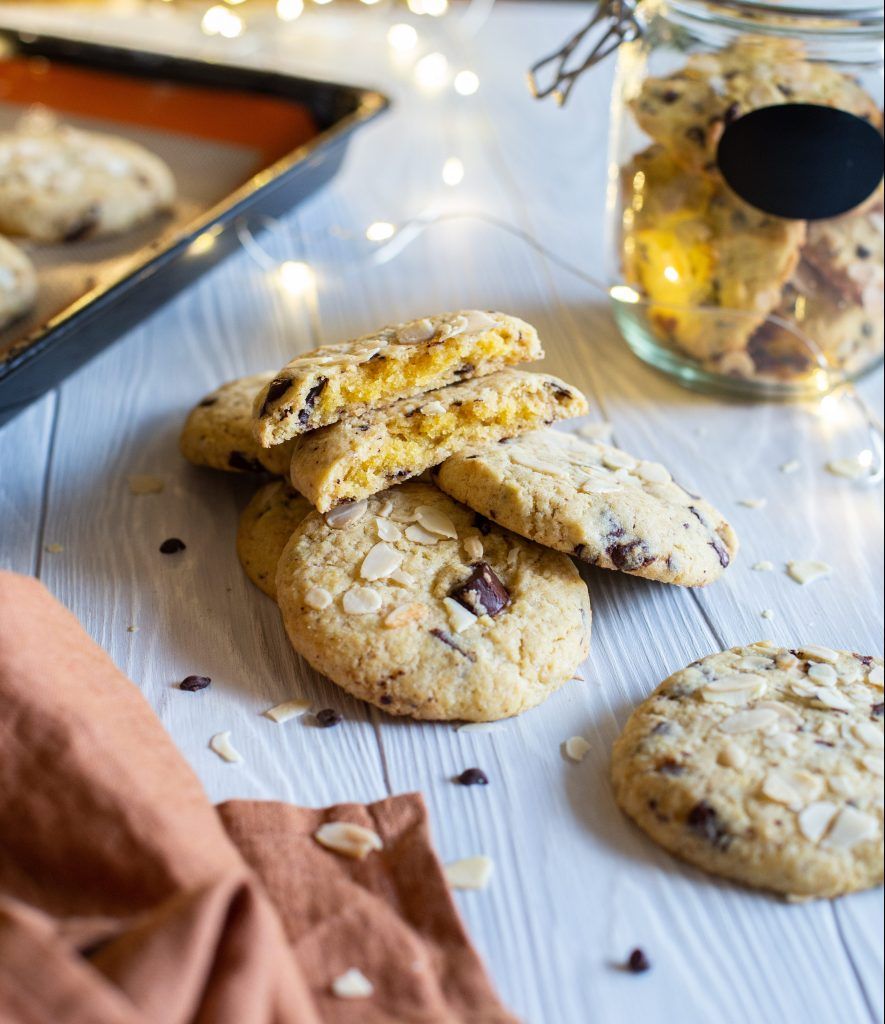 Cookie cœur pralinée aux amandes