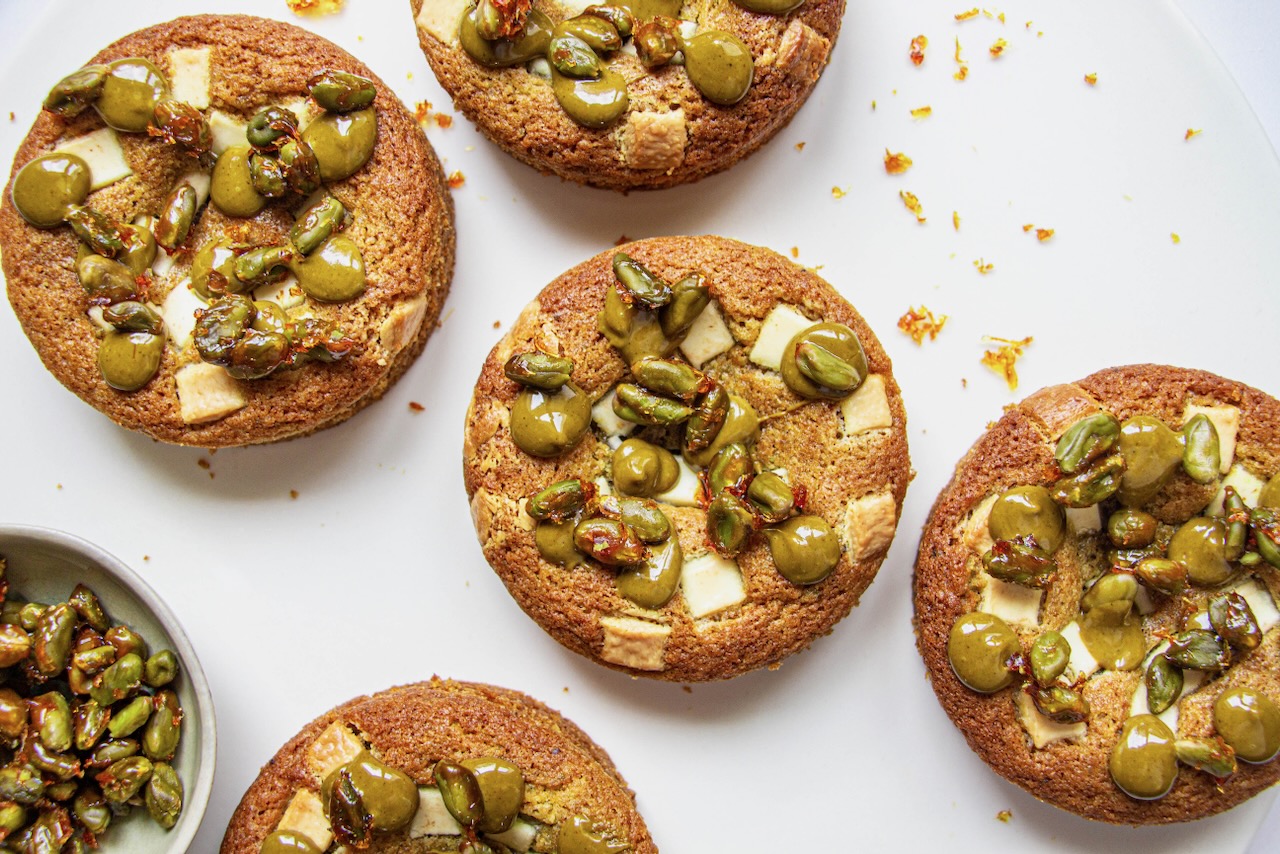 Cookie Pistache, noix de macadamia & chocolat blanc