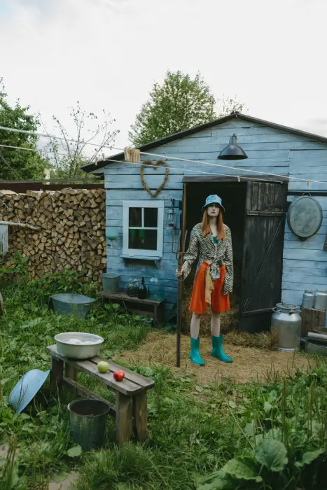 Photo d'une femme à la ferme -endométriose